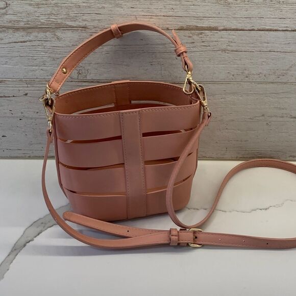 Madison West Vegan Leather Nesting Purse Pink - Picture 3 of 15